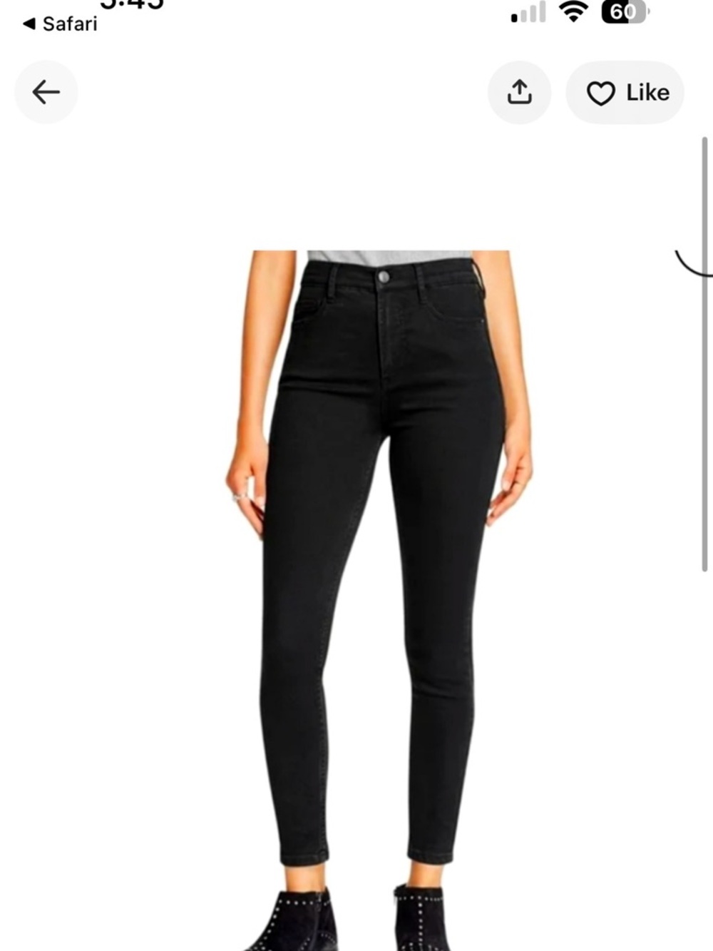 Free People Black High-Rise Skinny Jeans